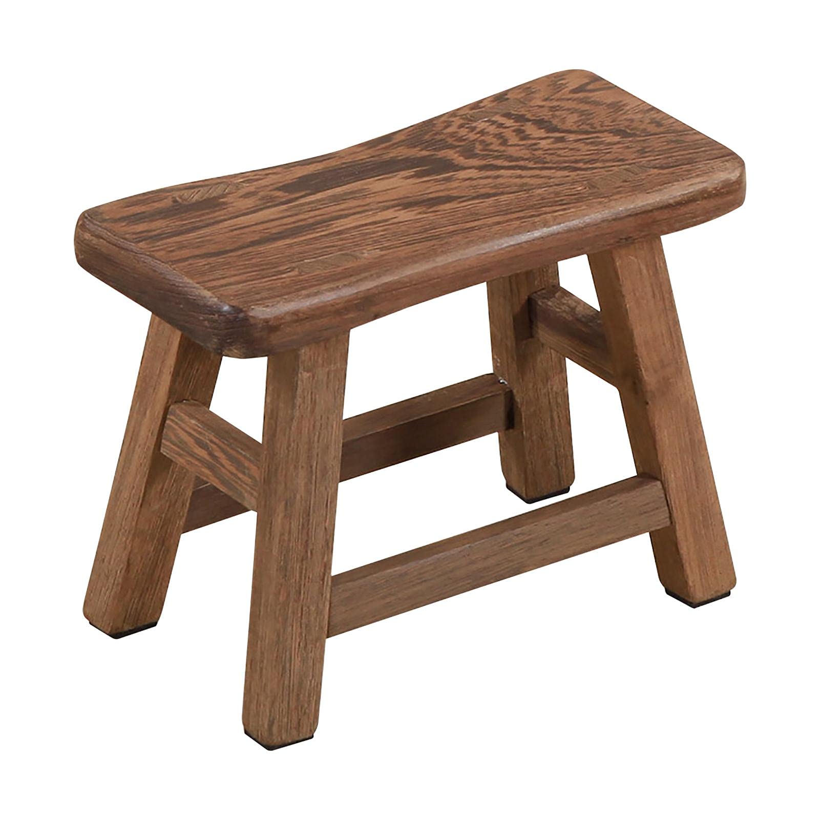 EKDJKK Sturdy Step Stool 10.6 Inch Rustic Solid Wooden Footstool for Kids & Adults Small Bench Plant Stand Fishing Stool, Perfec